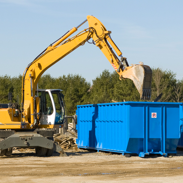 are there any restrictions on where a residential dumpster can be placed in Westphalia IN